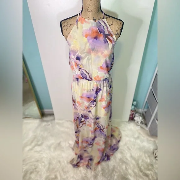 #371 Show Me Your Mumu Heather Halter Maxi Dress size S - Picture 3 of 11